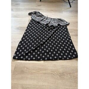 Xhilaration Black White Boho Maxi Dress Women’s XXL Smocked